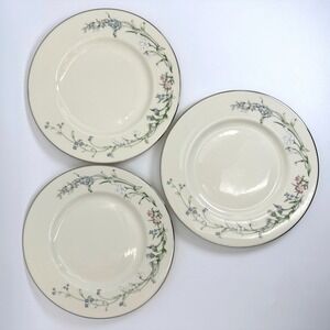 Minton Salad Plate Cream 8" Brookwood Floral Fine Bone China EUC Set of 3